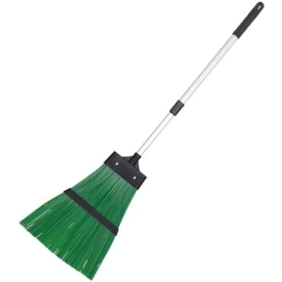 Image of MantraRaj Extendable Garden Broom 96 126cm Telescopic Outdoor Heavy Duty Yard Scrubbing Brush With Tough Nylon Bristles Ergonomic Handle For Leaves Lawn Bristle