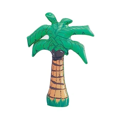 Image of Bristol Novelty IJ031 Inflatable Palm Tree Pack of 1, Unisex Adult, Green/Brown, One Size