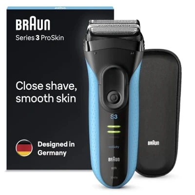 Image of Braun Series 3 ProSkin 3045s Electric Shaver, Black/Blue