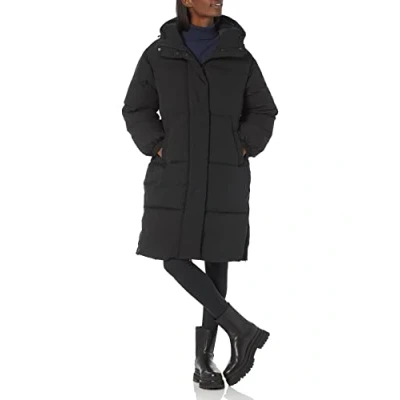 Image of Amazon Essentials Women&#039;s Oversized Hooded Long Puffer Jacket (Available in Plus Size), Black, L