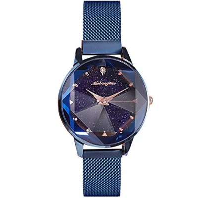 Image of RORIOS Women Watches Ladies Wristwatch Mesh Band Shining Starry Sky Dial Easily Use Fashion Dress for Girls