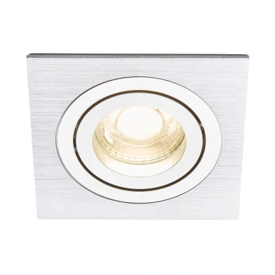 Image of LITECRAFT Evra Recessed Downlight Square Tiltable Spotlight Silver