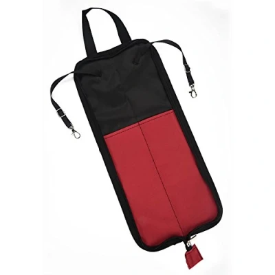 Image of Drum Stick Bag, 5 Colors Storage Hanging Bag Drumstick Portable Handbag with Handle(Red)