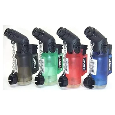 Image of PROF Angled Lighter Windproof Refillable Tank Jet Flame