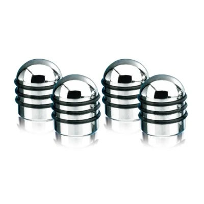 Image of Foliatec AirCaps valve cap set Aluminum 4 pieces 3 rubber rings
