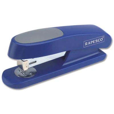 Image of Rapesco RR7260L3 Sting Ray Half Strip Stapler, 20 Sheet Capacity, Blue