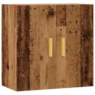 Image of vidaXL Wall Cabinet Old Wood Engineered Bathroom/Kitchen Hanging Storage 60x31x60 cm Scandinavian Style