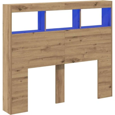 Image of vidaXL Artisan oak Headboard Engineered wood 120 x 17 102 cm