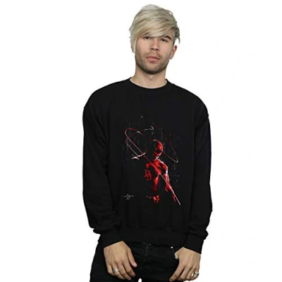 Image of Marvel Men&#039;s Daredevil Painting Sweatshirt Black Large