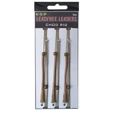 Image of ESP Lead Free Leaders Chod Rig 1m: Brown