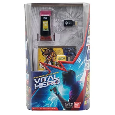 Image of Bandai Namco Digimon Vital Hero Interactive Fitness Tracker/Digital Watch/Virtual Pet (Red)