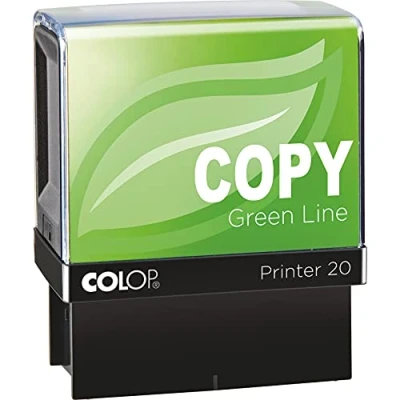 Image of COLOP Green Line COPY Stamp Red Ink 148233 37x13mm Eco Friendly Office Word