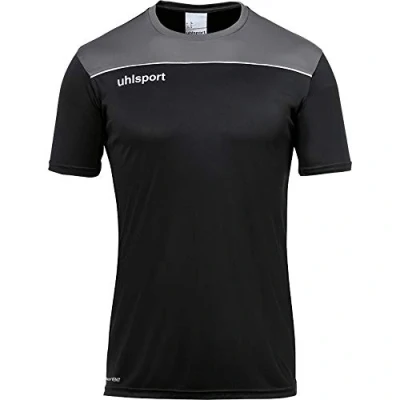 Image of uhlsport Offense 23 Poly Shirt Men&#039;s Football Shirt, Mens, 100221401, Black/Anthracite/White, L