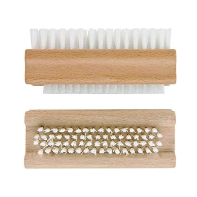 Image of Elliott Wooden Nail Brush, Double Sided Hand And Cleaning Scrubbing Brush To Clean Fingertips, Can Be Used on Fingernails Toenails, Perfect For At Home Manicure Pedicure