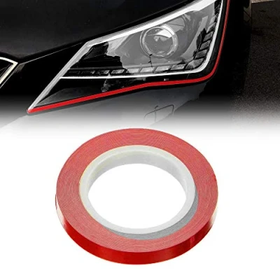 Image of Quattroerre Stripe Roll Eyeliner for Car Headlights, Red, 7 mm x 3 mt