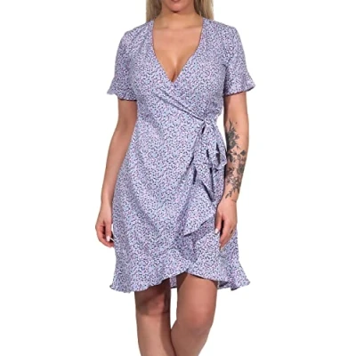 Image of ONLY Onlolivia WRAP Dress Day dress, Women&#039;s, Size: 10, Chinese violet