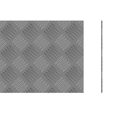 Image of STORMGUARD 18AM035 Checker Plate, Aluminium, 1000mm x 200mm 2mm, Set of 2 Piece