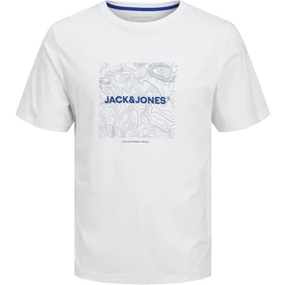 Image of JACK &amp; JONES Men&#039;s Jjliner Tee SS Crew Neck T Shirt, White, S