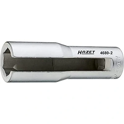 Image of HAZET 4680 2 110 mm Hexagon Profile Lambda Probe Socket Chrome Plated