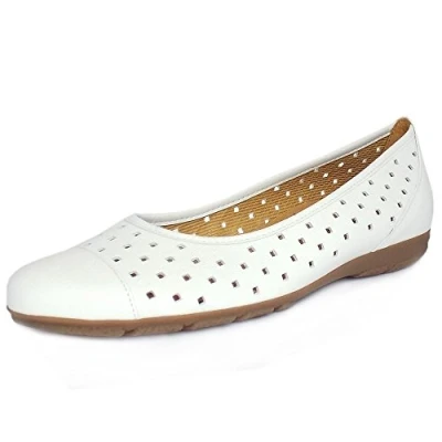 Image of Gabor Ruffle L, Women&#039;s Ballet Flats, Weiß (weiss), 5.5 UK