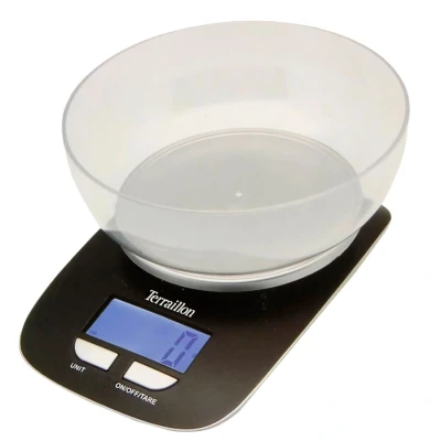 Image of TERRAILLON Classic Basic 5kg Kitchen Scale with Bowl &amp; Home Essentional White