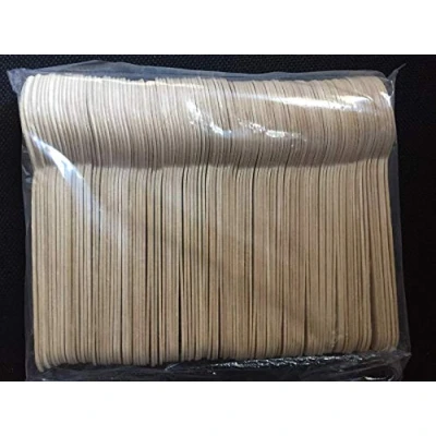 Image of 1000 Wooden Spoons (100 PCs x10 Packs) Biodegradable/Compostable (158mm x 33mm 8mm)