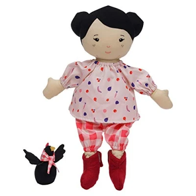 Image of Manhattan Toy Playdate Friends Nico Machine Washable and Dryer Safe 35.56cm Doll with Mini Rooster Stuffed Animal