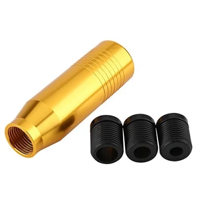 Image of Qiilu Gear Knob, Aluminum Universal Unlimited Car Manual Stick Shift Knob Shifter 8.5CM Head (with 3 Size Sets)(Gold)