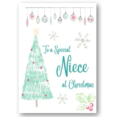 Image of Second Ave Niece Christmas Tree Xmas Holiday Festive Greetings Card