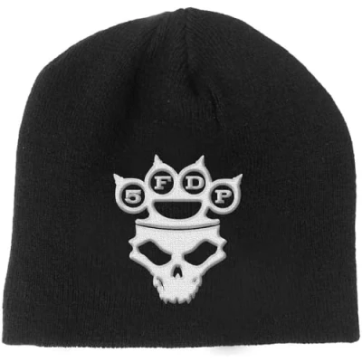 Image of Beanie Hat (Unisex U) Knuckle Duster Logo &amp; Skull (Nero)