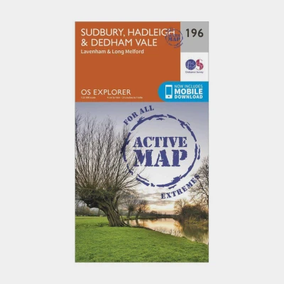 Image of Explorer Active 196 Sudbury, Hadleigh &amp; Dedham Vale Map With Digital Version