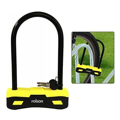 Image of Rolson 66743 250 x 165 mm U Type Bicycle Lock , Black