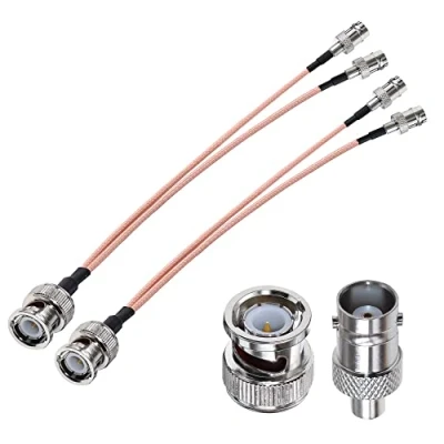 Image of TUOLNK BNC Splitter Cable Male to Dual Female Extension V Type RG316 6inch(15cm) RF Coaxial Pigtail 50 Ohm 2 Pack