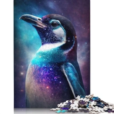 Image of Jigsaw Puzzles for Adults Penguin 1000 Piece Puzzle Cardboard &amp; Kids Age 12 Years Up Relax Games (Size 38x26cm)