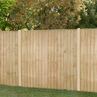 Image of Forest 6&#039; x 5&#039;6 Pressure Treated Vertical Closeboard Fence Panel (1.83m 1.69m)