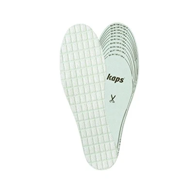 Image of Kaps Antifungal Insoles with Bamboo, Alum and Charcoal, Shoe Men Women Against Athletes Foot Mycosis Odour, White, Cut to Fit Size