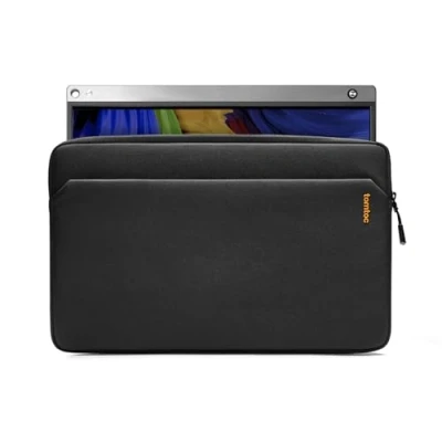 Image of tomtoc Slim 15.6 Inch Portable Monitor Sleeve Case with Acessories Storage, Light Protective Carrying for Most in Monitors Eco Friendly Fabric