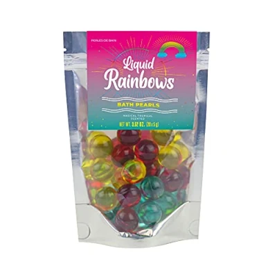 Image of Gift Republic Liquid Spirit Rainbow Bath Pearls 20 Pack Magical Tropical Scent Multicoloured