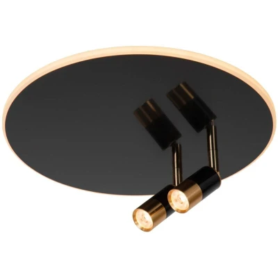 Image of Lucide JUBEL Flush ceiling light 40 cm LED Dim. 2700K Gun Metal