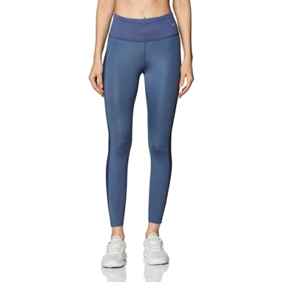 Image of NIKE DX0946 491 W NK DF Fast MR 7/8 TGHT NV Pants Women&#039;s DIFFUSED Blue/Reflective SILV Size M