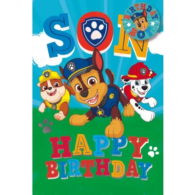 Image of Son Birthday Card, Paw Patrol Card for