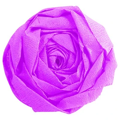 Image of Clairefontaine Ref 903003C Superior Quality Crepe Paper (Pack of 10 Sheets) 2 x 0.5m Sized Sheets, 40% Creppage, 32gsm Paper, Delivered Folded Cyclamen Pink