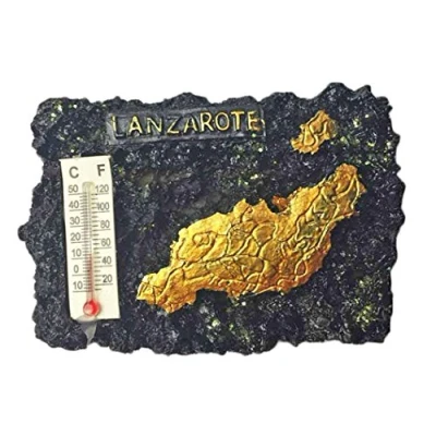 Image of Lanzarote Spain Refrigerator Magnet 3D Thermometer Travel Sticker Souvenirs Collection,Home &amp; Kitchen Decoration,Spain Fridge from China