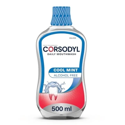 Image of Corsodyl Daily Gum Care Mouthwash Alcohol Free Cool Mint 500ml
