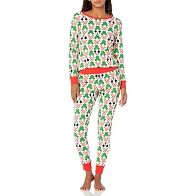 Image of Amazon Essentials Disney Marvel Star Wars Women&#039;s Snug Fit Cotton Pyjama Sleepwear Sets, Mickey Womens fit, S