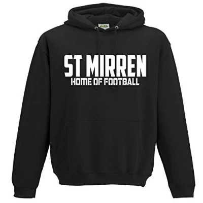 Image of AmeliaGouldApparel St Mirren Home of Fooball Premium Mens Hoodie Medium Black