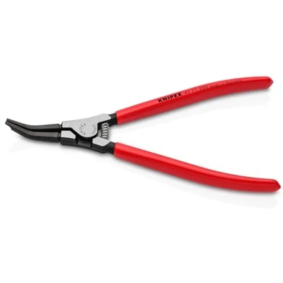 Image of Knipex Special retaining ring pliers for rings on shafts burnished, plastic coated 200 mm 45 21