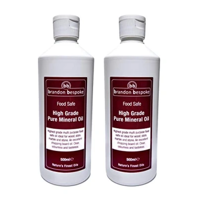 Image of Brandon Bespoke Pure Mineral Oil 1 Litre Food Safe Chopping Board Ideal for Wood, Slate and Stone