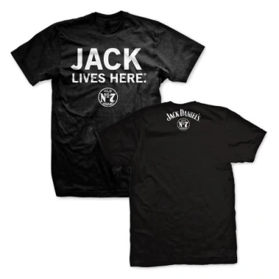 Image of Jack Daniel&#039;s Officially Licensed T Shirt 261404JD (X Large) Black