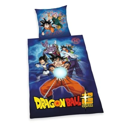 Image of Klaus Herding GmbH Dragonball Super Bed Linen, Pillowcase Approx. 70 x 90 cm, Duvet Cover 140 200 with Smooth Zip, 100% Cotton, Renforcé